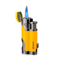 Butane Torch Lighter with Punch Windproof Double Flame Lighters High Quality Without Gas