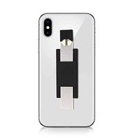 Anti-Slip Silicone case for Juul, CEOKS Protective Silicone Case Skin Cover Texture Shield Wrap for Pax JUUL (Holder-Black)