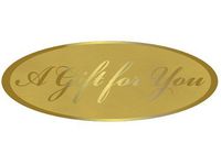 A Gift for You Foil Gold on Gold Seals 2-1/2x15/16" 250 Labels