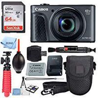 Canon PowerShot SX730 HS Digital Camera (Black) + 64GB Memory Card + Point & Shoot Case + Flexible Tripod + USB Card Reader + Lens Cleaning Pen + Cleaning Kit + Accessory Bundle