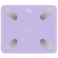 Smart Body Fat Weight Scale Digital Composition Monitor Electronic BMI Scales USB Rechargeable Electronic Composition Weighing Scale and Smart Bathroom Scale,Purple