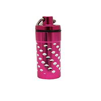 Moisture-free Airtight Metal Pill Fob (Pink Sparkle)