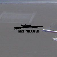 Helmet Sticker Decal Wall Art Auto Decor Car M24 Shooter Sniper Rifle M 24 Die Cut Macbook Adhesive Vinyl Laptop Wall Black Home Decor Vinyl Art