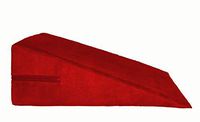 Micro-Suede Bed Wedge Support Pillow, Acid Reflux Therapeutic Foam Nick, Back and Legs Foam Wedge (24" X 24" X 7") Cinnabar