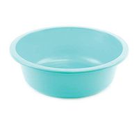 6 Pack Round Wash Basin Plastic 6 Quart, Turquoise