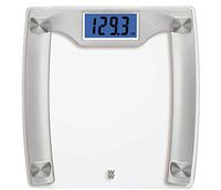 Weight Watchers Digital Glass Scale, 400 Pounds/182 Kilograms Capacity, High Contrast, Tempered Safety Glass, Silver and Stainless Steel