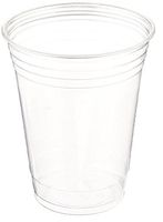 Table To Go Disposable Clear Plastic Cups (100 Pack/ 12 oz) | Crack-Resistant Drinking Glasses | 100% BPA-Free | Elegant Ultra-Clear Party Cup Set for Iced Coffee, Boba Bubble Tea, Smoothies & More