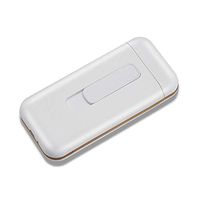Cigarette Case with Lighter Cigarettes Box Portable 20pcs 100s Slim Cigarettes USB Lighters 2 in 1 Rechargeable Flameless Windproof Electric Lighter (White)