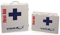 76049-056EA - Description : 75 Person 2-Shelf Metal First Aid Cabinet, ANSI A+, Type I & II with Medications - First Aid Metal Cabinets, ANSI A+, Type I & II, with Medications - Each
