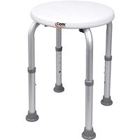 Carex Compact Shower Stool - Adjustable Height Bath Stool and Shower Seat - Aluminum Bath Seat That Supports 250lbs