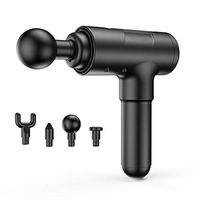 Carrying Case Massage Gun, 4 Massage Heads Deep Tissue Muscle Massager Gun with 3-Speed Adjustment Massager Gun, Super Quiet Brushless Motor Cordless (Black)