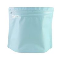 1dingdeals 25pcs Heat Sealable Double Ziplock Aluminum Mylar Stand-Up Coffee Storage Bags with Pull Tab (16oz, Matte Blue)