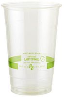24 oz | Compostable & Biodegradable Plastic Cold Cups | 1,000 count
