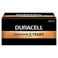 Duracell Coppertop Alkaline 9-Volt Batteries, Box of 12 Batteries