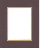 18x24 Maroon & Gold Double Picture Mats Bevel Cut for 12x18 Pictures