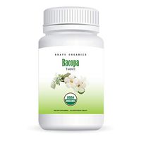 100% Organic Bacopa Monnieri (Brahmi) 870MG to Increase Focus, Boost Concentration, Enhance Memory, Energize Brain. 120 Vegetarian Tablets.