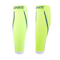 Fashion Outdoor Running Exercise Sports Man Calf Sleeves Guards Legwarmers (fluorescent green, L/XL 33-39CM)