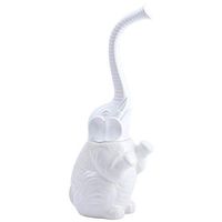 Trycooling Pretty Elephant Shape Bathroom Toilet Bowl Brush Set Detachable Toilet Brushes and Holders Cleaner Set
