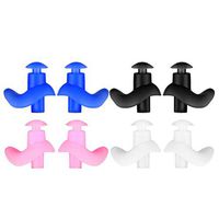 BESPORTBLE 4 Pair of Swimming Ear Plugs Professional Waterproof Reusable Silicone Earplugs for Swimming Showering Bathing Surfing