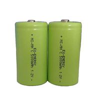 EX-ENERGY C Size 1.2V 5000mAh Button top NiMH Rechargeable Batteries 4 Pack