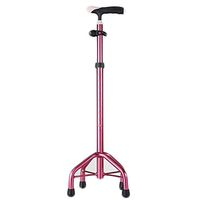 ZHM Walking Stick Quadripod - LED Light Aluminium Walking Stick Adjustable Walking Cane for Men Women Arthritis Seniors Disabled and Elderly,B