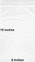 BNY Corner 4 Mil 6x10 Heavy Duty Clear Plastic Zip Lock Bags Reloc Bag - 500 Counts