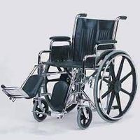 Wheelchair - 22" Seat Width Detachable Desk Arm Wheelchair with Elevating Leg Rest Swing away removable footrests Weight capacity: 300 lbs