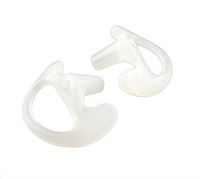 2 LEFT LARGE CLEAR FLEXIBLE SEMI CUSTOM EAR MOLD INSERT RUBBER GEL EARPIECE Police Duty Gear