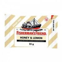 Fisherman's Friend Sugar Free Refreshing Honey & Lemon Flavor Cough Lozenges, 25g. (Pack of 6)