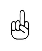 The bird middle finger Vinyl Decal Sticker (BLACK)