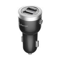 Safergo 1-Button Bluetooth FM Transmitter 24W 4.2A Dual USB Car Charger for iPhone Samsung Cellphones,FM Frequency 94.1/94.5/95.1