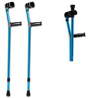 AILSAYA Elbow Crutches Underarm Arm Portable Aluminum Alloy Underarm Crutches Fracture Aids Rehabilitation Telescopic Anti-Skid Ultralight Assistance Double Adjustable with Comfy Handle,2pcs