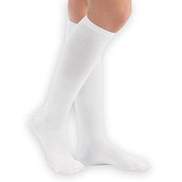 Women's Compression Trouser Socks Pair, Firm 20-30 mmHg, White, XL - Made in The USA