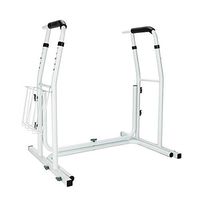 LMEIL Medical Bathroom Adjustable Height Toilet Rail Grab Bar, Commode Safety Frame Handle Stand Alone Toilet Safety Rail for Elderly, Senior, Handicap, Disabled