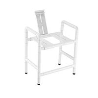 BINZHI Toilet Chair, Bathroom Chair, Bathroom Toilet Safety Frame Armrest Safety Railings Senior Aid Yellow, White Bedside Toilet (Color : White)