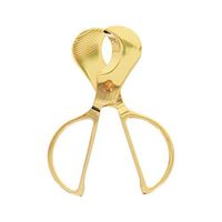Jascaela Stainless Steel Cigar Cutters Double Cut Blade Guillotine Scissors Accessories for Cigars(Gold-s)