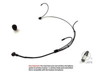 Ultra Lightweight Black Unidirectional Headset Microphone for Audio-Technica Wireless Transmitters_Adjustable Left/Right Boom