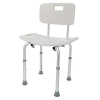 Shower Stool, Adjustable Shower Chair,Portable Bath Seat, White Bathtub Lift Chair, Height is Adjustable of 14 to 21 (Silver)