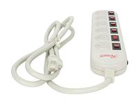 Rosewill 6 Outlet Power Strip with Individual Switches and 6-Feet Cord, RPS-200