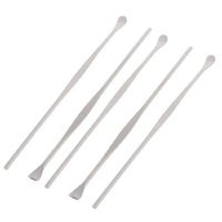 uxcell® 5 Pcs Silver Tone Metal Earpicks Curette Ear Wax Remove Tool