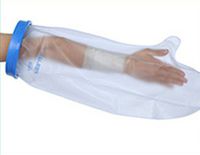 Kids Full Arm Cast Cover for Shower & Bath, Clear Reusable Bandage and Waterproof Cast Protector Bath Watertight Protection to Hands, Wrists, Fingers for Wounds & Burns (Medium Arm)