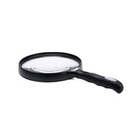 Handheld 2.5X Magnifier HD Optical Glass Lens Light ABS Material Black Suitable for Elderly Reading, Jewelry Identification, Electronic Repair, Low Vision, etc. LIXFDJ Vision Assisted Magnification