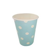 Anyneo Paper Drinking Cups,Blue,Polka Dot, 9oz, 60Count