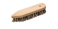 REDECKER Pointed/Rounded Union Fiber Scrub Brush with Oiled Beechwood Handle, 8-1/4-Inches