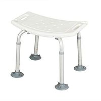 New Bath Shower Chair Adjustable Medical 7 Height Bathtub Stool Seat,White