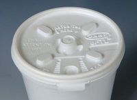Plastic Lids for Styrofoam Beverage Cups (Fits 6 oz. Cups) (10 Boxes - 100 Lids per Box) - AB-310-4-17