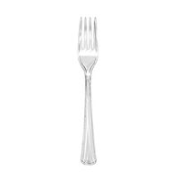 Party Essentials Heavy Duty Plastic Forks, Clear (12 Packs of 24)