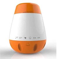 Mini White Noise Machine by Reebello - 6 Different Sounds, Voice-Activated Sensor, 30 min Timer auto-Off, Volume Control, Rechargeable Battery - Portable with Clip - Help to Soothe Your Crying Baby