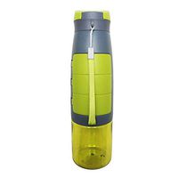 Water Bottle with Pill case, 750ml (Green)