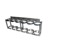 FWF Oxygen Wall MOUNTABLE and Versatile Rack for 6 (D OR E Style) CYLINDERS Diameter 4.3" Made in USA